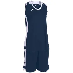 JOMA Lider Basketballtrikot + Shorts Set Mädchen 332 - marineblau/weiß 152