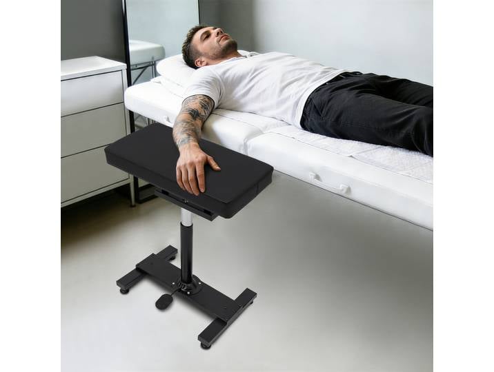 Support de repose-bras moderne réglable en hauteur et en angle avec tapis antidérapant, capacité de charge de 100 kg, repose-bras pour studio, salons de beauté