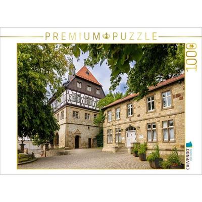 CALVENDO Puzzle Warburg Brüderkirchhof und Rathaus | 1000 Teile Lege-Größe 64x48cm Foto-Puzzle für glückliche Stunden