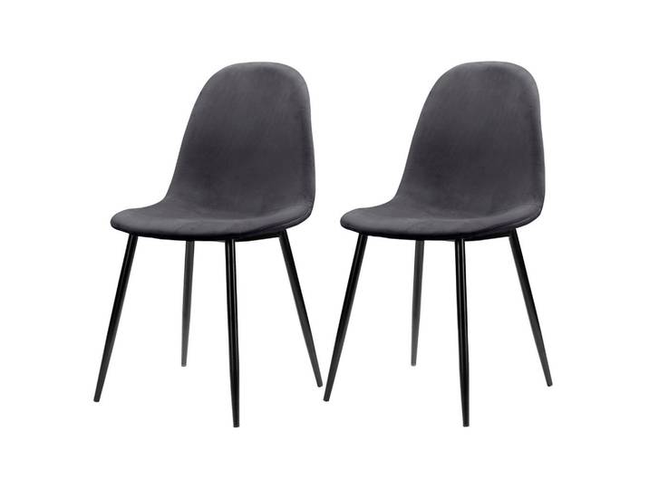 Mid.you Stuhl-Set Monza, Anthrazit, Schwarz, Metall, Uni, rund, 44x87x51 cm, gastro- und objekttauglich, Esszimmer, Stühle, Esszimmerstühle, Vierfußstühle