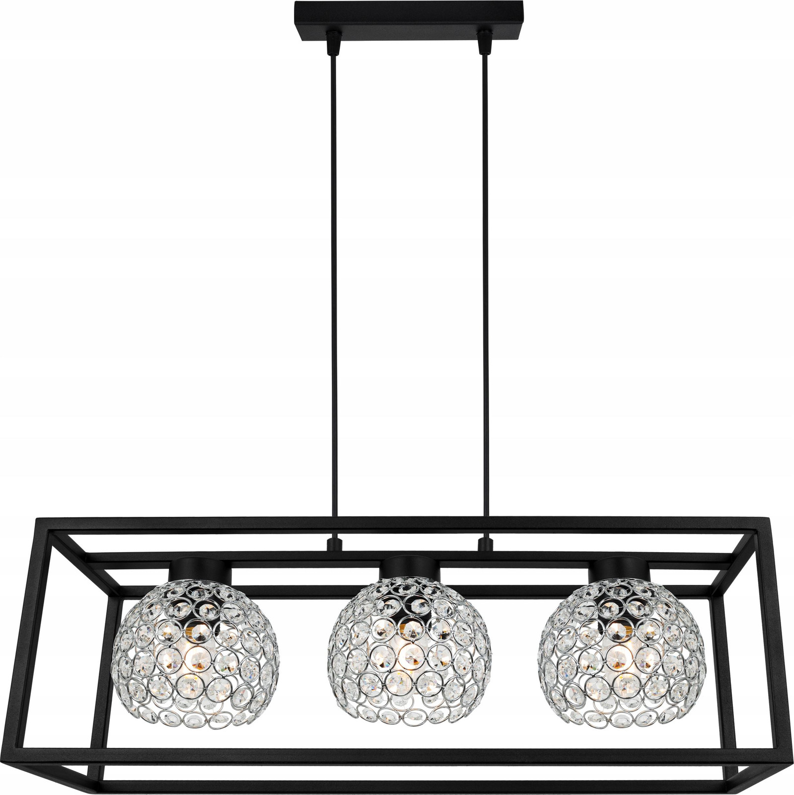 LIGHT HOME LH Hanglamp met kooi en kristallen bol