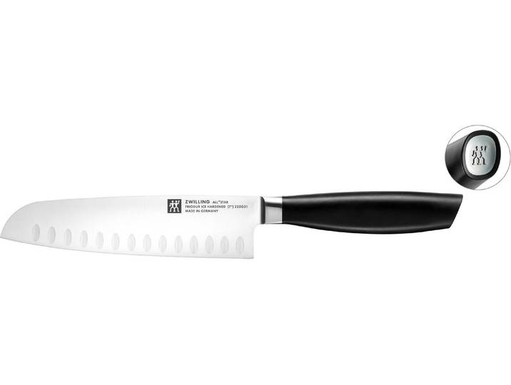 Kochmesser ZWILLING All Star 18 cm , schwarz (schwarz, silberfarben), Edelstahl, Stahl, Kochmesser, Kochmesser