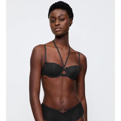 Balconette-BH TRIUMPH "That Night In Vegas", Damen, Gr. 85, Cup B, schwarz, Mesh, Spitze, Obermaterial: 47% Polyester, 43% Elasthan, 10% Polyamid, BHs Balconette-BH, Komfort-Bügel, abnehmbare Träger, weich, Spitze, Mesh