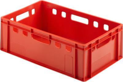 Euro Box Fleischkasten, lebensmittelecht, Inhalt 35,3 L, geschlossene Version, rot