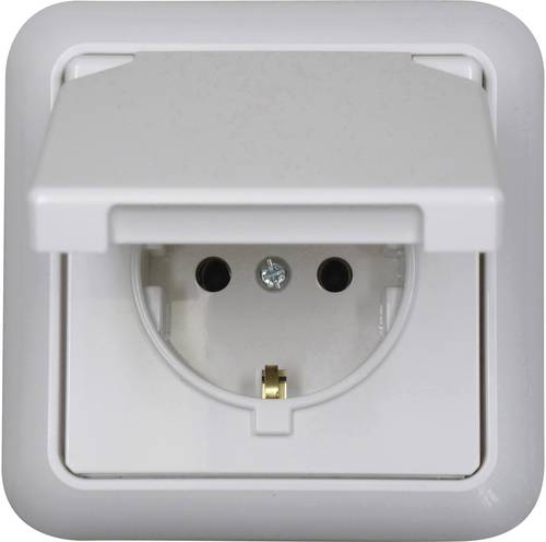 N & L 101803 Unterputz-Steckdose IP44 Ultra-Weiß