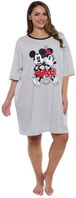 Plus Size Women's Disney Mickey & Minnie Mouse Sleep Shirt Nightgown Pajamas Gray by Disney in Gray (Size ONE SIZE)