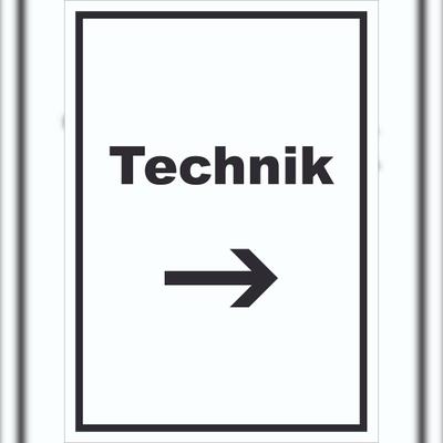 HB-Druck Technik Schild mit Text und Richtungspfeil rechts Hauswirtschaftsraum hochkant A0 (841x1189mm)