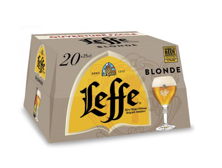 LEFFE Bière Blonde D'Abbaye 6,6% Pack 20x25cl
