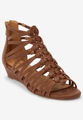 Women's The Helen Sandal by Comfortview in Cognac (Size 12 M)