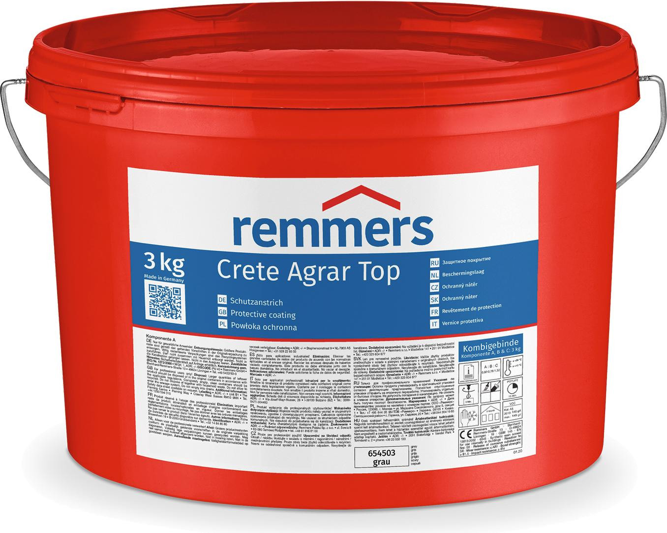 Remmers Crete Agrar Top beschermende bodemcoating, grijs, 3 kg