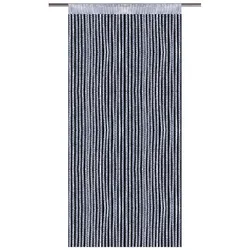 Bestlivings Fadenvorhang Lurex- Optik Fadengardine mit Stangendurchzug Türvorhang, attraktiv und modern in vielen verschiedenen Ausführungen erhältlich (silber -