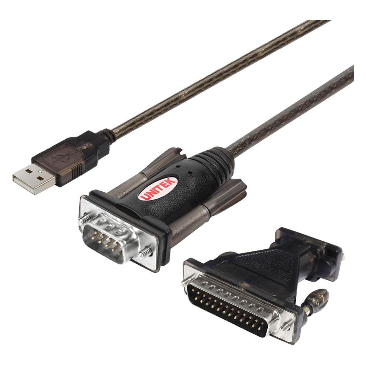 Unitek Y-105A USB v. 1.1. DB9F/DB25M Schwarz Kabelschnittstellen-/adapter (1.50 m) (Y-105A)
