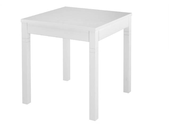 Weißer Tisch 75 x 75 x 76,5 cm Esstisch Massivholztisch Küchentisch