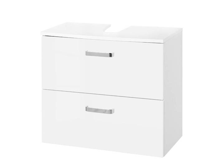 Meuble sous-vasque I 60cm Blanc/Blanc brillant/Blanc