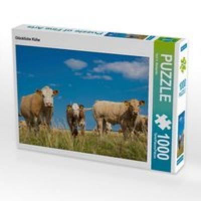 CALVENDO Puzzle Glückliche Kühe | 1000 Teile Lege-Größe 64x48cm Foto-Puzzle für glückliche Stunden