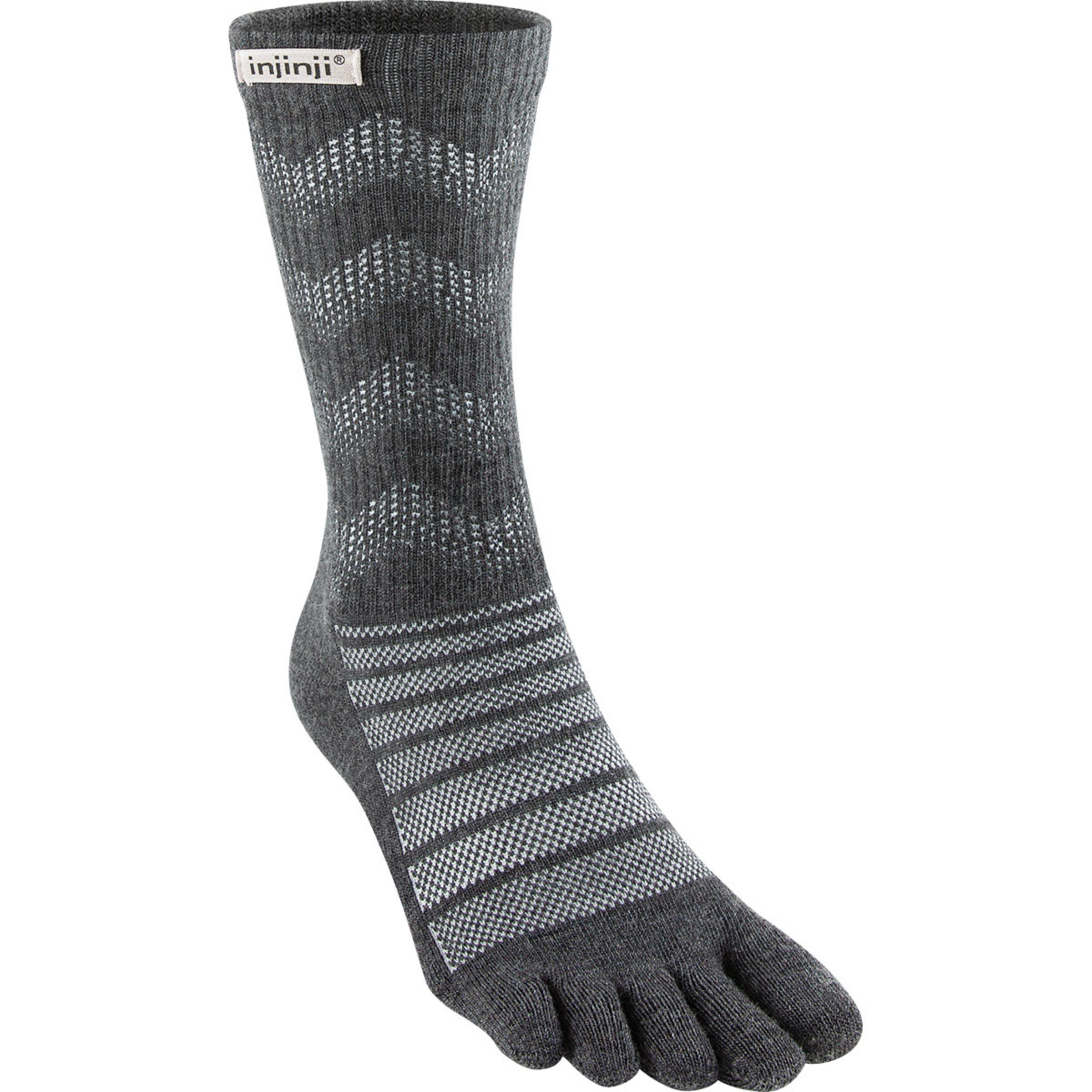 Injinji Outdoor Midweight Crew Merino Wandersocken grau Größe 37 Camping Hautfreundlich Merinowolle