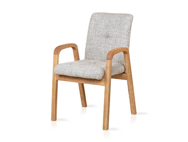 SOFIE Esstischstuhl, Material Massivholz / Stoff, Wildeiche /