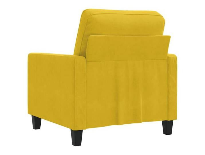 Jaune Fauteuil 78x77x80 cm - Chaise de canapé（1 personne) Jaune 60 cm Velours 86399180