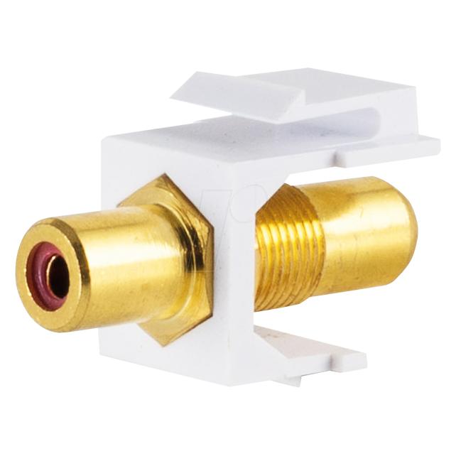 Shiverpeaks -BASIC-S--Keystone Verbinder Cinch Buchse vergoldet, rot (Antennenkabel) (BS08-10061)