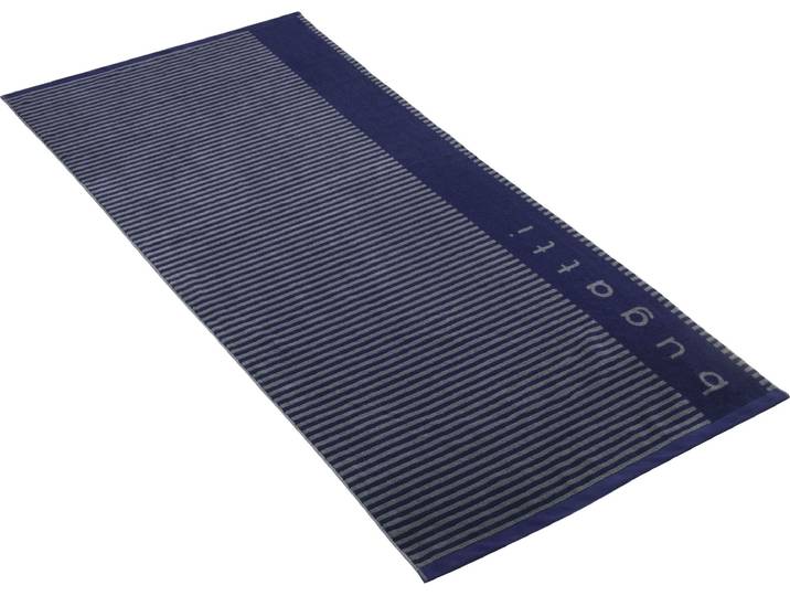 Saunatuch BUGATTI Raffaele , blau (marine blau), B:90cm L:200cm, Walkfrottee, Obermaterial: 100% Baumwolle, Handtücher, Saunatuch, in harmonischen Farben