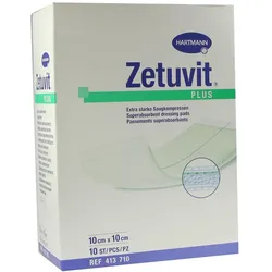 Hartmann Zetuvit Plus Saugkompressen, steril - 10 x 10 cm / 10 Stück 10 St