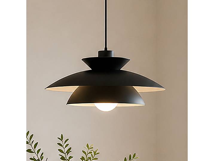 Pendelleuchte Appia Ø 31cm Schwarz/Schwarz Material: Metall Metallart: Eisen Oberfläche Metall: Lackiert E27