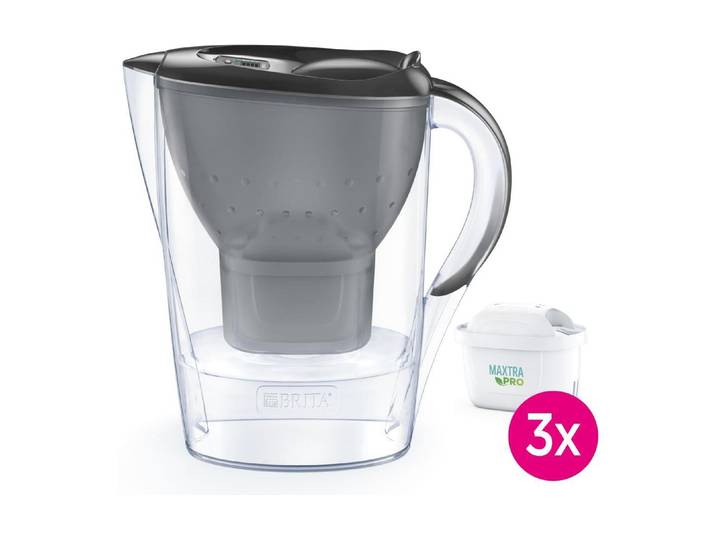 Wasserfilter BRITA Marella , grau, B:10,5cm H:25,8cm T:25,8cm, Kunststoff, Filterkartuschen, Wasserfilter