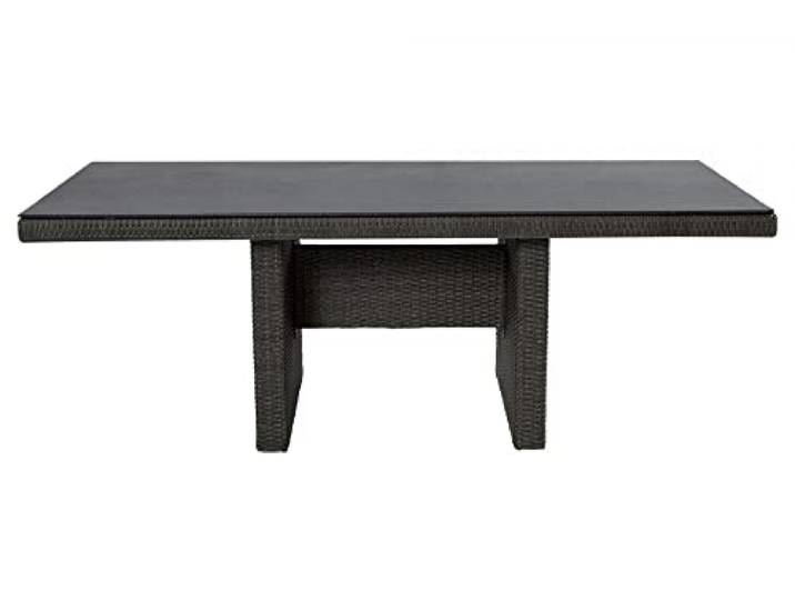LC Garden »Barcelona« Dining Wangentisch 200x100 cm Glaskeramik grau-Mix Gartentisch, Wintergartentisch, Terassentisch, Esstisch