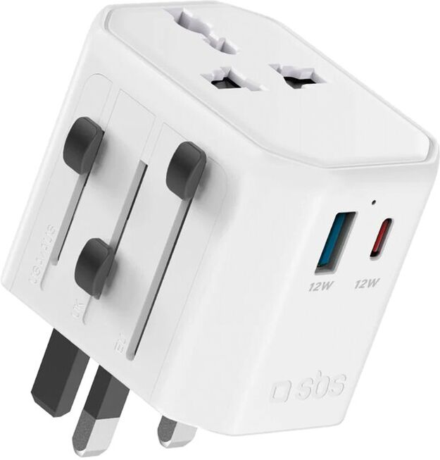 CARREGADOR SBS UNIVERSAL ADAPTADOR USB + TYPEC