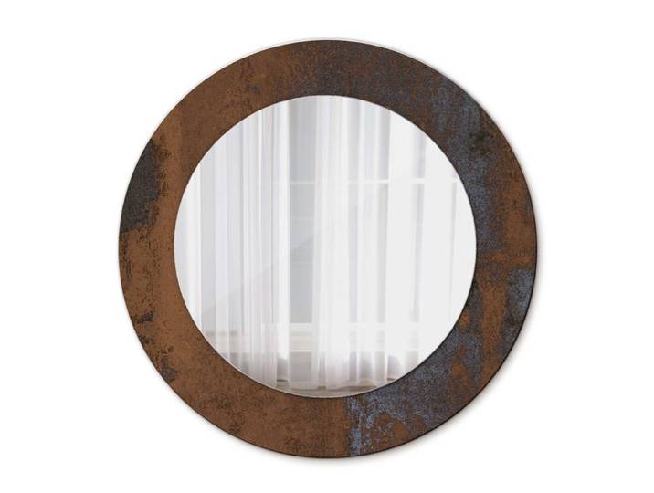 Tulup Cadre Ø 50 cm Salle De Bains Verre Miroir Circulaire-Rustique métallique