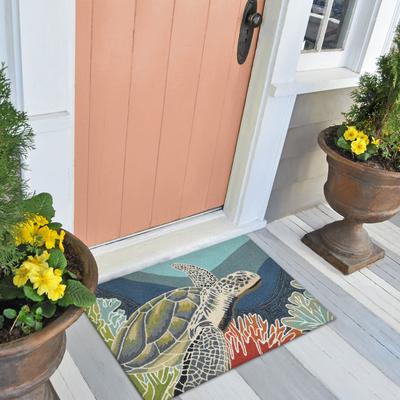Lush Decor Ravella Akumal Indoor/Outdoor Rug Ocean