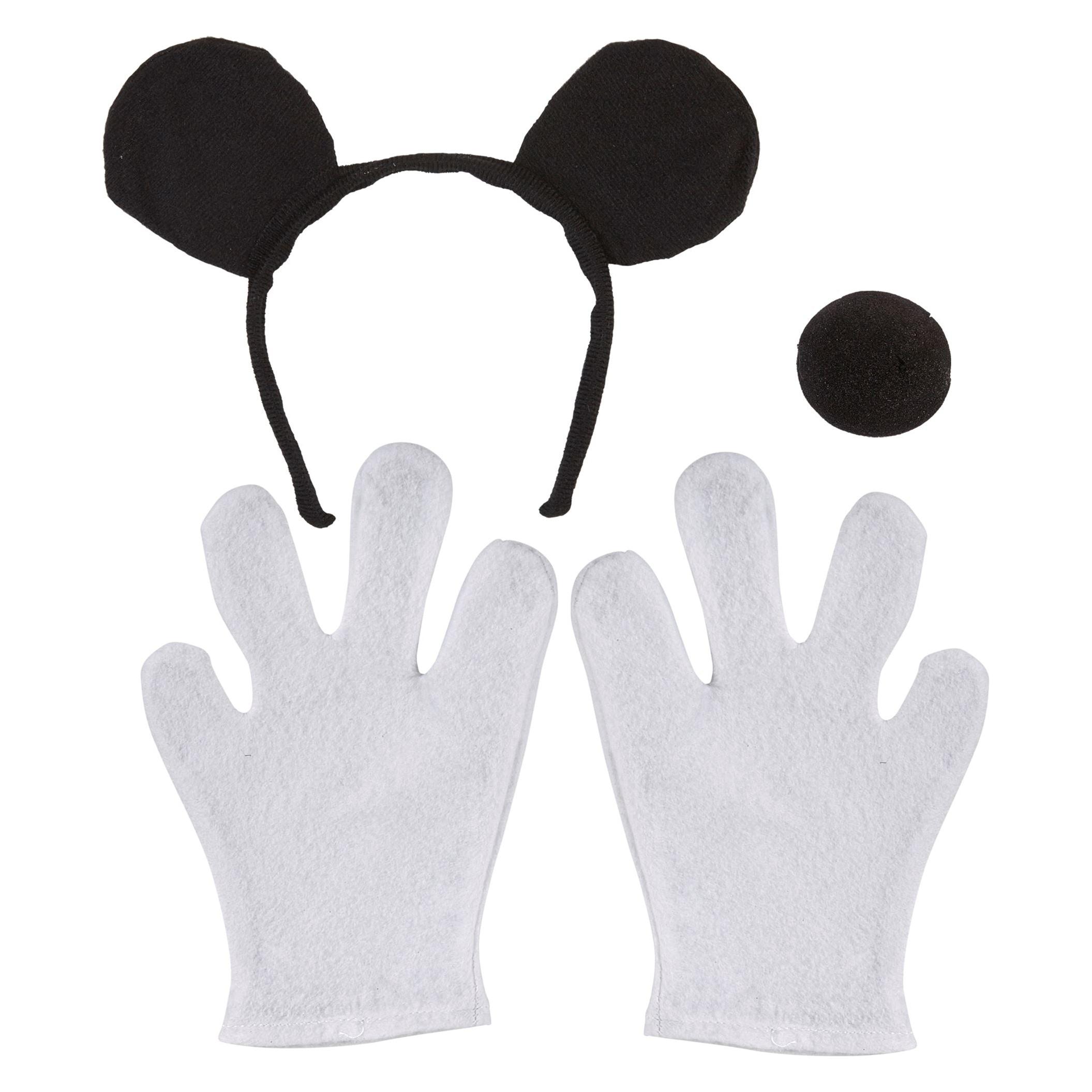 Widmann Kinderkostümset Maus Ohren, Nase, Handschuhe (2585M)