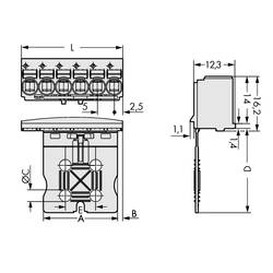 WAGO Stiftgehäuse-Platine 2092 Polzahl Gesamt 3 Rastermaß: 5 mm 2092-1103 200 St.