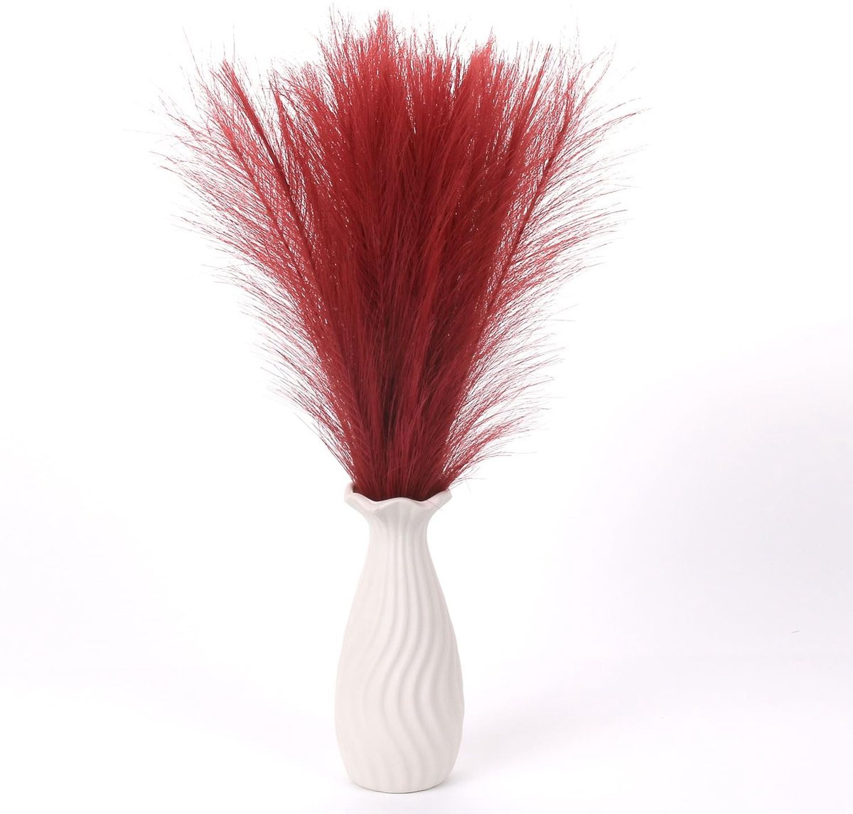 Solidchoice - Kunstpampasgras Wijnrood 55 cm Set van 20 Stuks