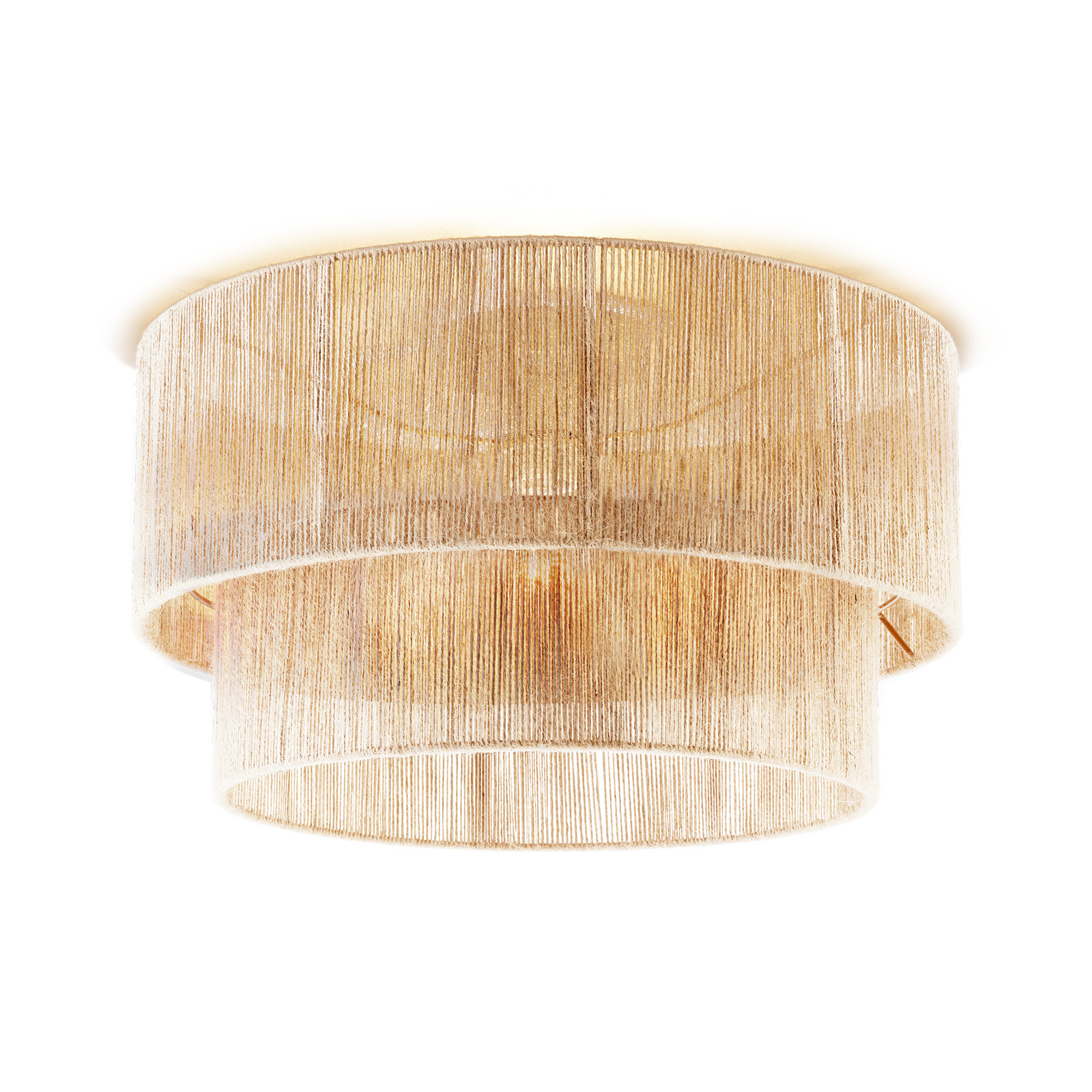 TecTake GmbH Plafondlamp Lignea Lux van jute in boho-stijl, bruin