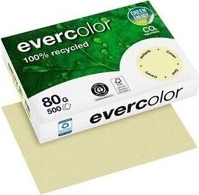 Clairefontaine Recyclingpapier Evercolor hellgelb DIN A4 80 g/qm 500 Blatt