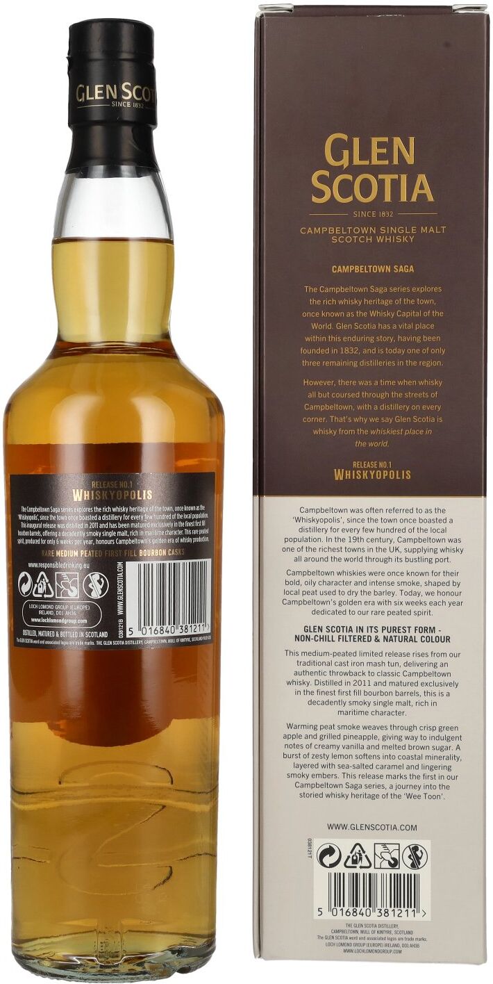 Glen Scotia Campbeltown SAGA WHISKYPOLIS Release No. 1 50% Vol. 0,7l in Geschenkbox