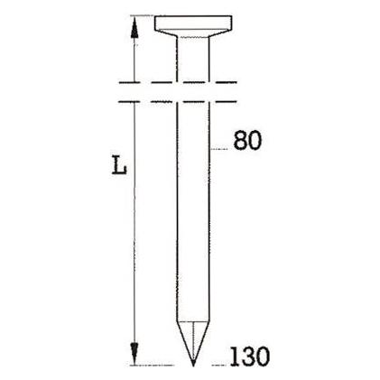 BEA Rundkopfnagel R20 3,8x100mm in Streifen blank/glatt Pk=1500 (Pack mit 1500 St) (10400077)