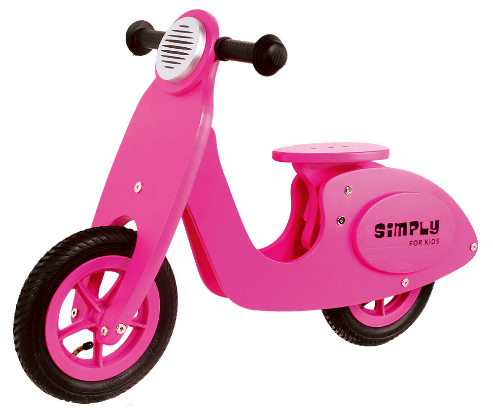 Simply for Kids Houten loopscooter, roze