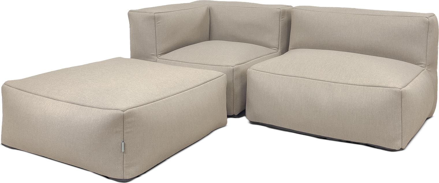 osoltus Emilia Premium Modular Lounge 3tlg. Axroma Olefin Taupe Beige