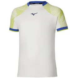 Mizuno, Herren, Sportshirt, Schatten-T-Shirt (S), Weiss, Gelb