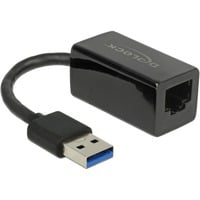 USB 3.2 Gen 1 Adapter, USB-A Stecker > RJ-45 Buchse schwarz, 13cm, Gigabit LAN