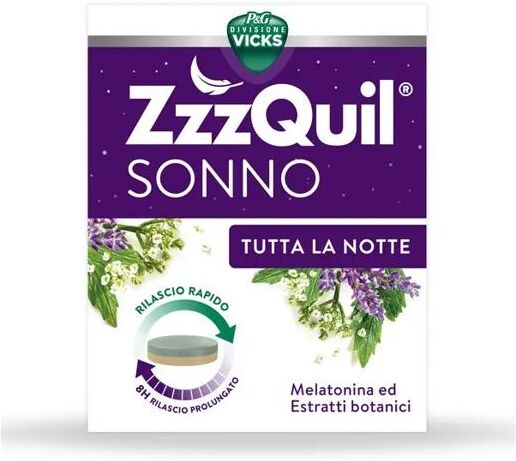 ZzzQuil Natura Zzzquil Sonno Tutta la Notte Compresse per Aiutare a Prendere Sonno 28 compresse