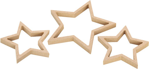 MDF-Quilling-Sterne-Set, 14 cm und 10 cm, 3 Stück