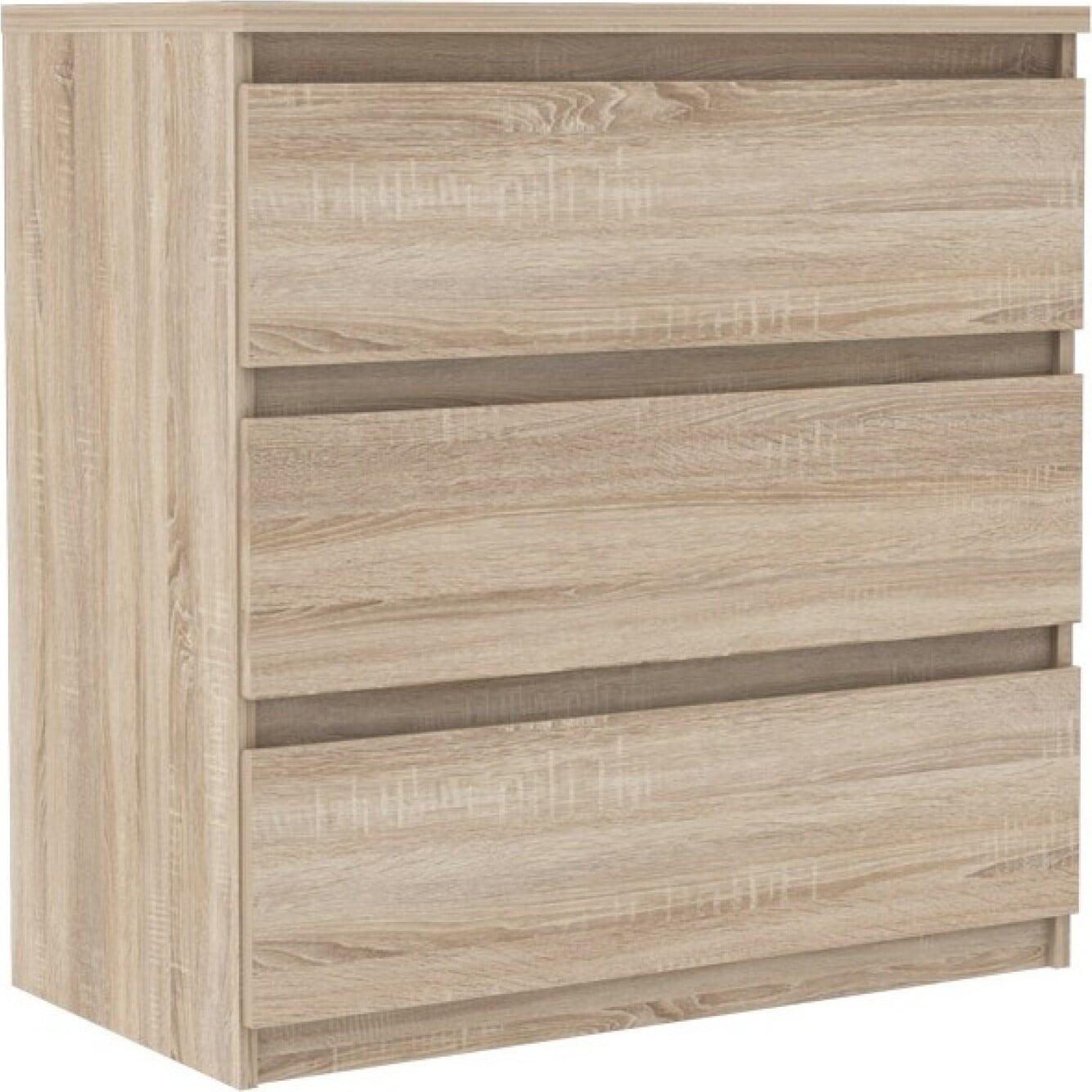 Furniture24 Kommode CHELSEA CHLK23 Ladekast met 3 lades in Sonoma eikenhout