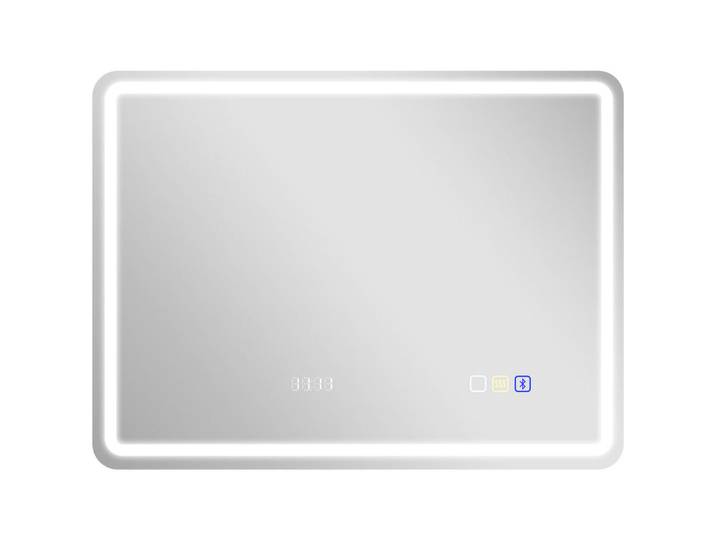 Homcom Badezimmerspiegel Gehärtetes Glas Silber, Silberfarben, 2.9x60x80 cm, Badezimmer, Badezimmerspiegel, Badspiegel