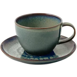 Like. by Villeroy & Boch, Tasse, Crafted Kaffeetasse mit Untertasse (170 ml, 2x)