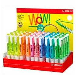 Stabilo, Marker, Textmarker swing cool, 48er Karton-Display (48x)