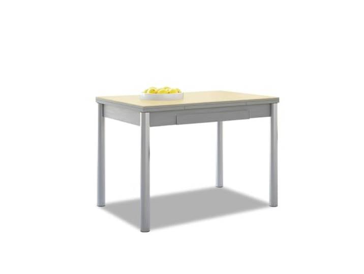 ASTIMESA Glas-Küchentisch, Metall, Beige, 90 x 50 cm