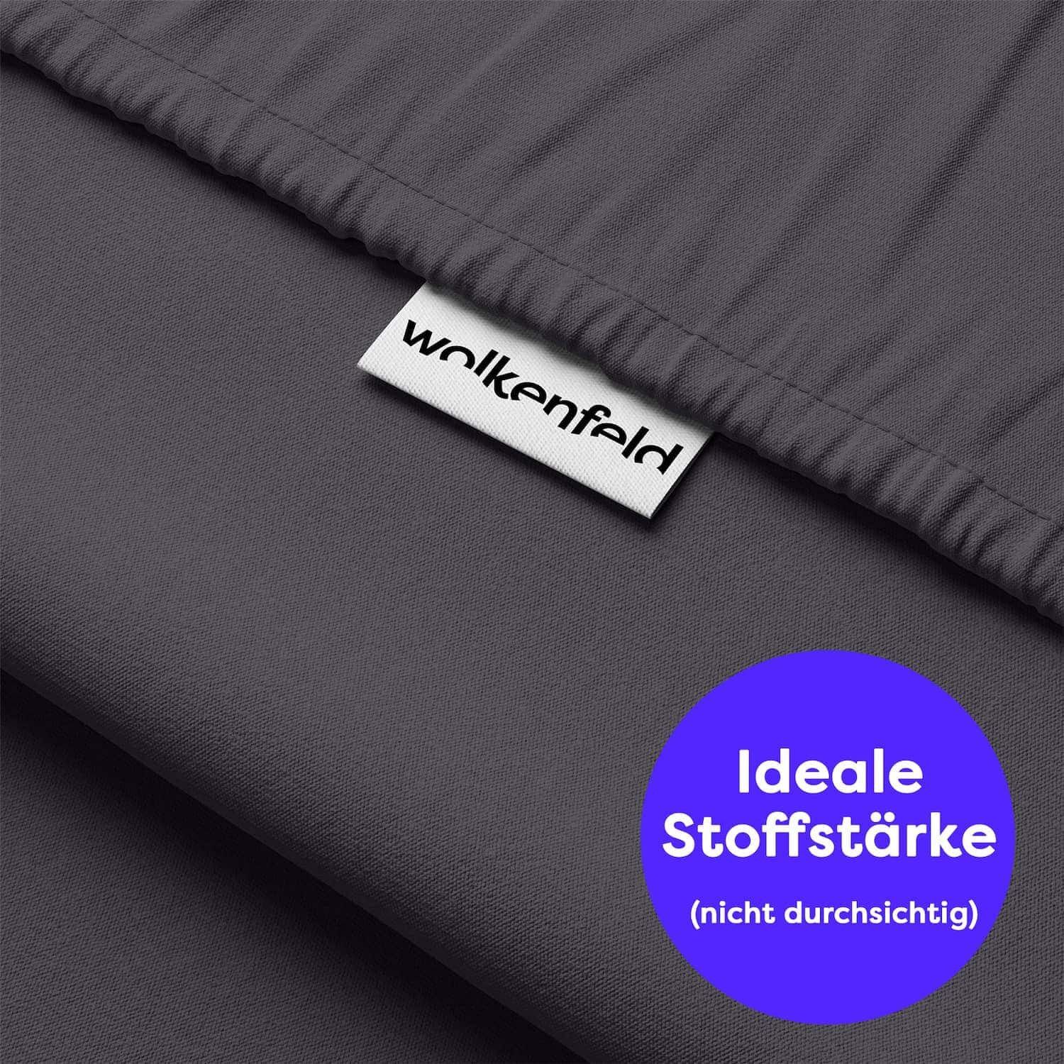 Bettwäsche WOLKENFELD "Allergiker Bettwäsche, unfassbar weich", grau (anthrazit), B/L: 135cm x 200cm, 1 Stk., 1 Stk., Microfaser, B/L: 80cm x 80cm, 2 Stk., Microfaser, Obermaterial: 100% Polyester, Bettwäsche, Bettwäsche, 135x200 cm, 155x220 & Übergrössen